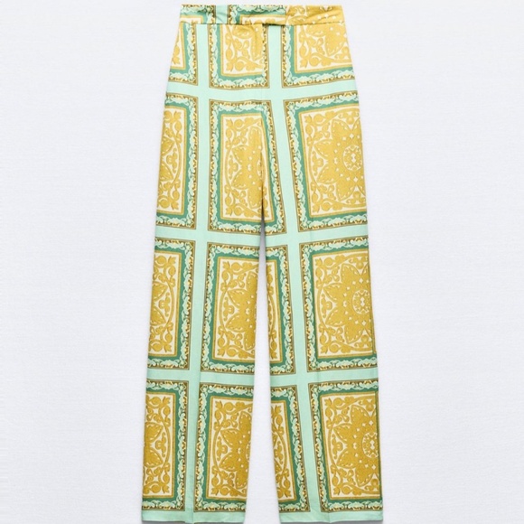 NWT Zara Linen Blend Pants Size Small - Picture 6 of 6